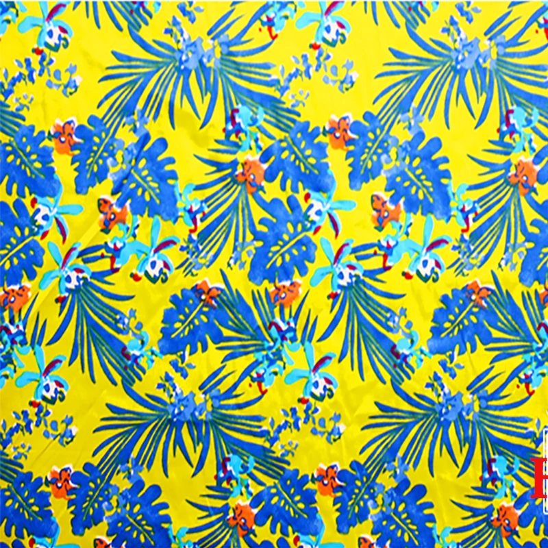 100% Cotton Imported high-end print fabrics ethnic style brocade satin fabric for bedding Textile Quilting table cloth by meter