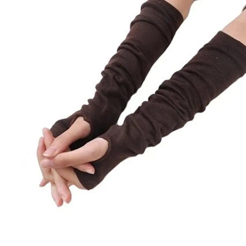 Зимние женские перчатки без пальцев, женские вязаные перчатки, теплые длинные сексуальные вязаные перчатки, теплые перчатки, новая мода
