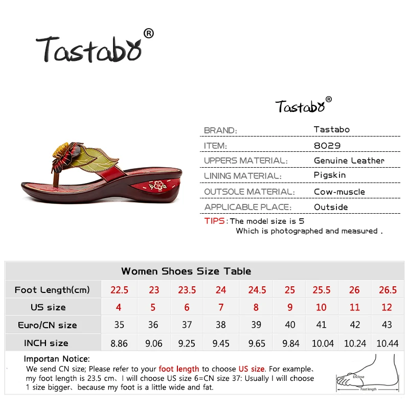 Tastabo/брендовые модные вьетнамки на низкой танкетке; шлепанцы ручной работы с цветами; женские тапочки из натуральной кожи; уличные тапочки