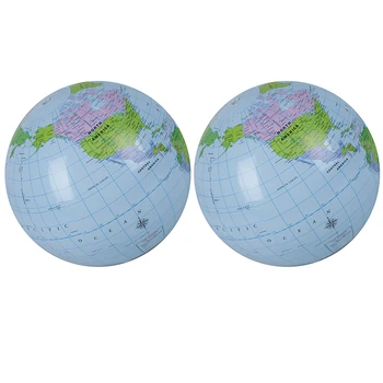 

2pcs Inflatable Rubber Ball Baby Kids Beach Pool Play Ball Children Rubber Educational Soft Learning Toys