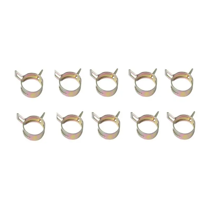 

10pcs Spring Clips Car Water Pipe Fuel Line Hose Air Tube Fastener Clamps Auto Replacement Parts Hoses Clamps