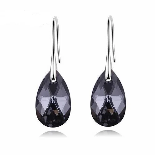 Labekaka серьги-капли воды женские модные оригинальные украшенные кристаллами от Swarovski Pendientes праздничные вечерние подарки - Окраска металла: Black Diamond