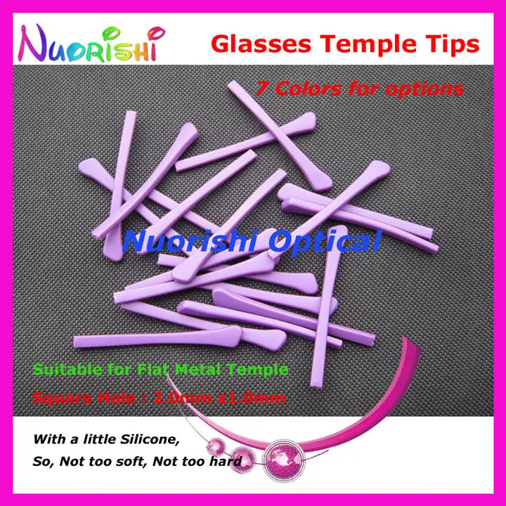 10 пар качественных резиновых очков, дужки для плоских металлических дужек, очки, дужки, колпачок T3500 - Цвет: Purple