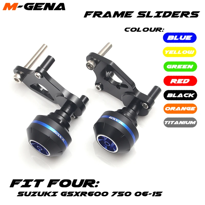

CNC Aluminum Falling Protection Frame Sliders Crash Protector For Suzuki GSXR600 GSXR750 GSXR 600 750 K6 K8 K11 2006-2016