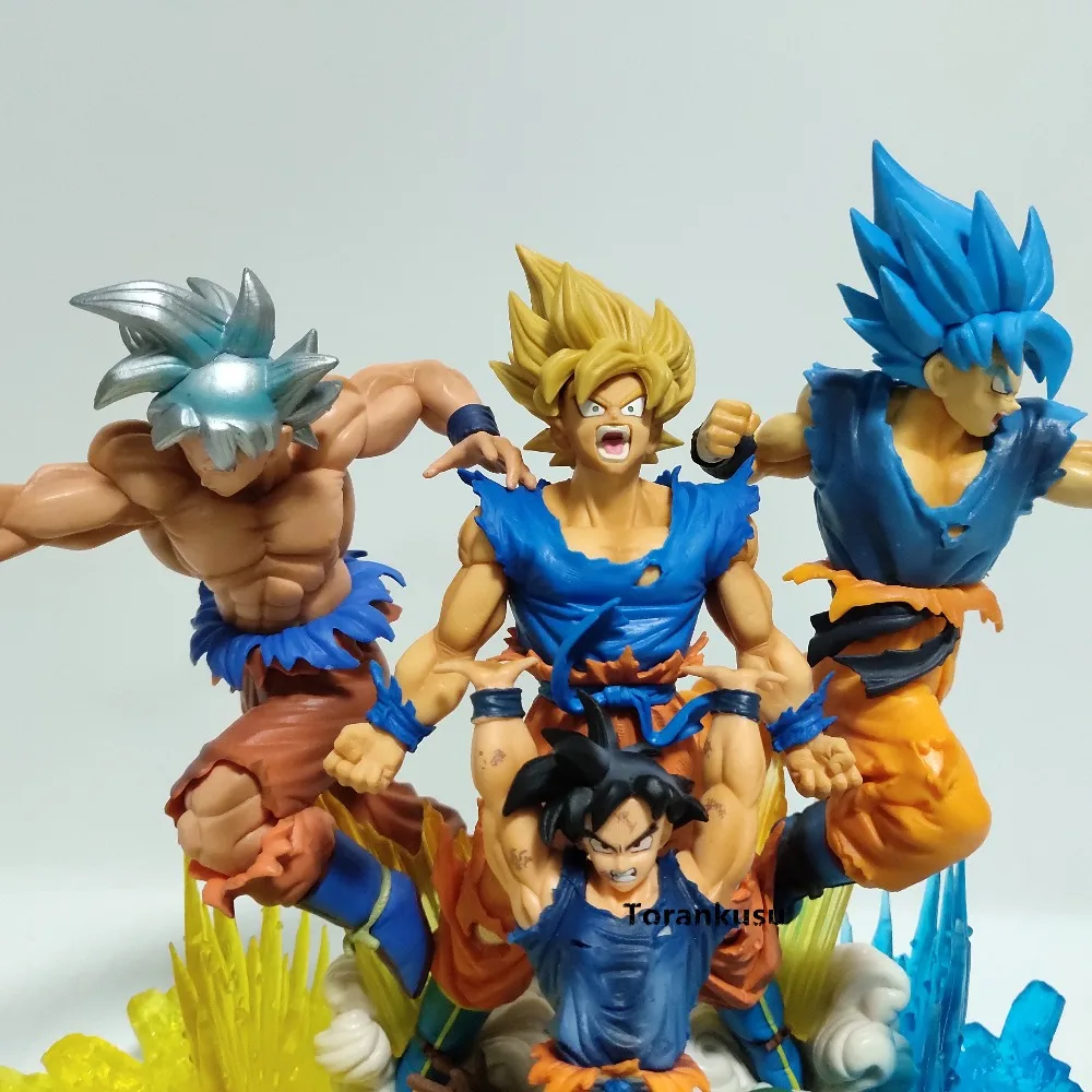 Dragon Ball и Super Goku ультра инстинкт Супер Saiyan сцена фигурки аниме Dragon Ball Z Goku модель игрушки фигурка DBZ Diorama