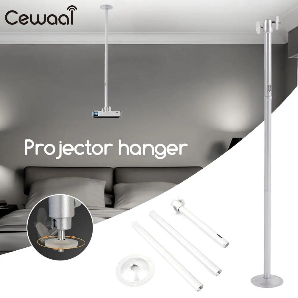 Ceiling Bracket 22cm Durable Office Projector Hanger Silver