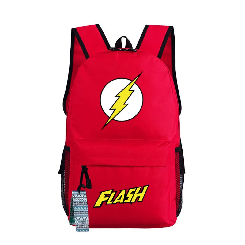 

New Comics The Flash School Backpack Student Bookbag Unisex Shoulder Travel Bags Fashion Casual Bags Gift