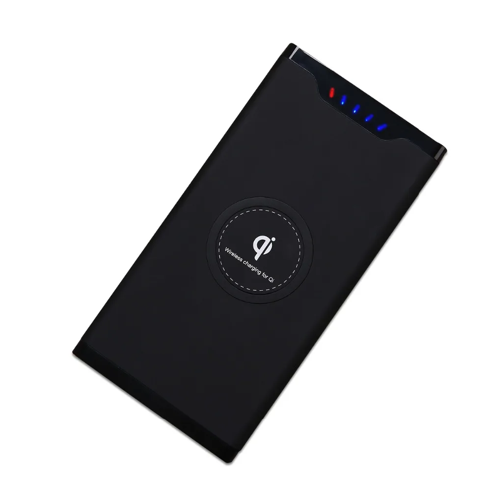 Портативное беспроводное зарядное устройство Qi power Bank для samsung iPhone Xiaomi Mi 9 10000mA Внешняя батарея быстрая Беспроводная зарядка power bank