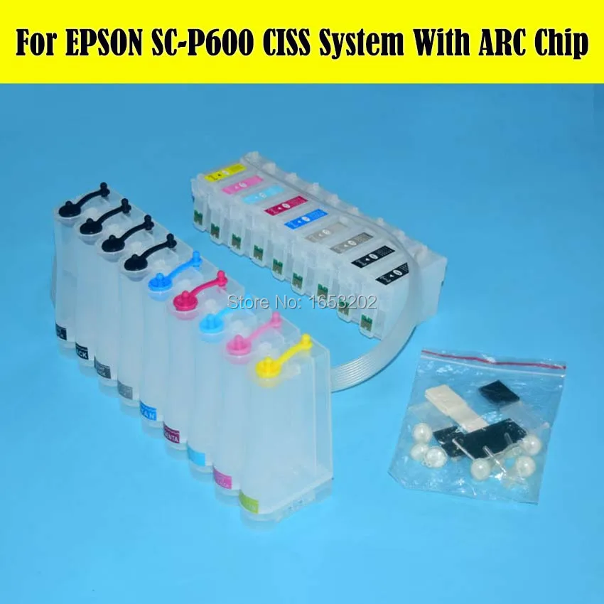 9 Color/Set SC-P600 Ciss System For EPSON Sure Color P600 Ciss With Show Ink Level Auto Reset Chip 9 Color/Set SC-P600 Ciss System For EPSON Sure Color P600 Ciss With Show Ink Level Auto Reset Chip