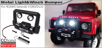 

Metal Light Led Bumper RC &Winch SET FOR 1/10 SCALE RC RC8WD G2 Gelande II Defender r D90 D110 Wrangler JEEP SCX10
