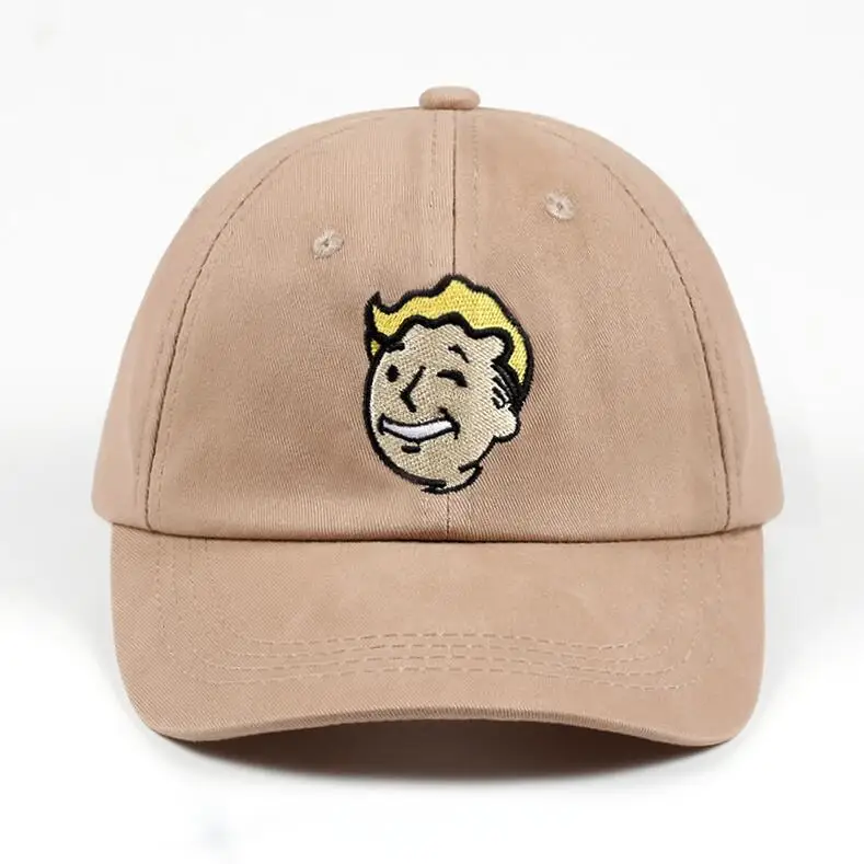 Хаки Бейсбольная кепка из хлопка с Пип бой, кепка Fallout Shelter для папы, бейсболка с вышивкой для мальчиков и женщин - Цвет: Хаки
