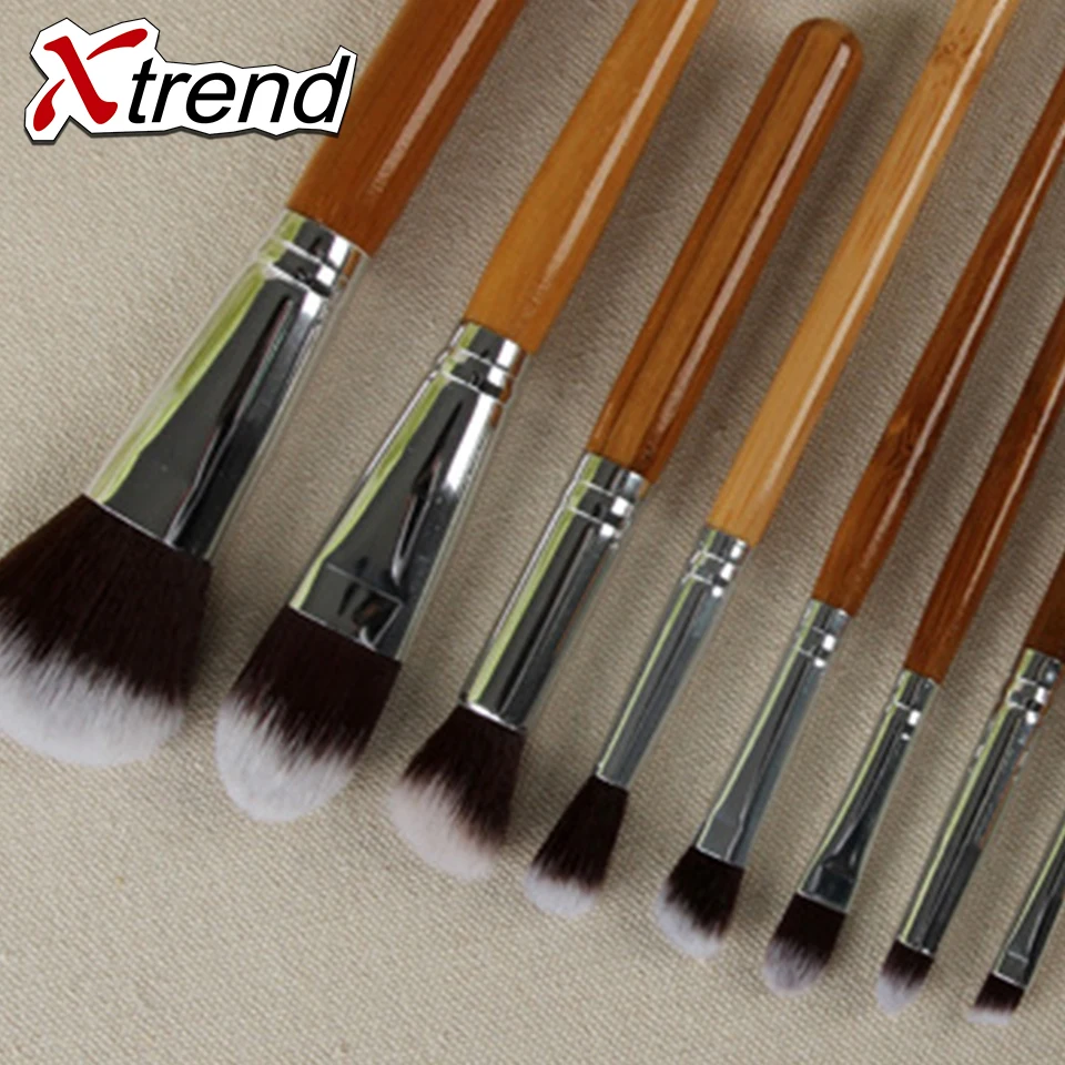Pressionable набор кистей для макияжа Инструменты-Парфюмерия Комплект Шерсть Make up Brush Set мягкий синтетический волосы здоровыми бамбуковой ручкой