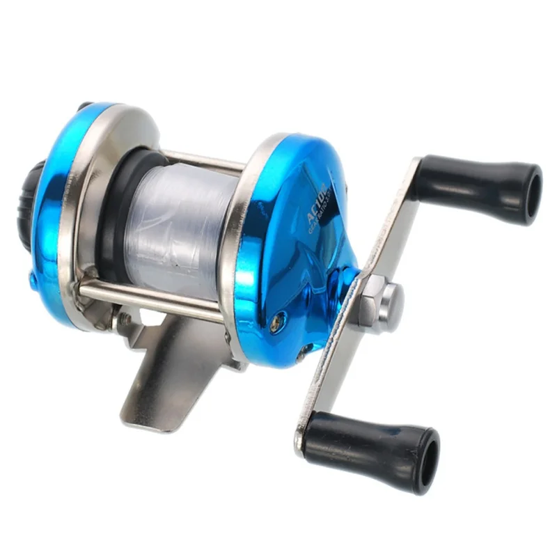New Mini 5.2:1 Ice Fishing Reels Metal Right Left Hand Bait Reel Casting Spinning  Wheel Beach Accessories With Fishing Line T4 - AliExpress