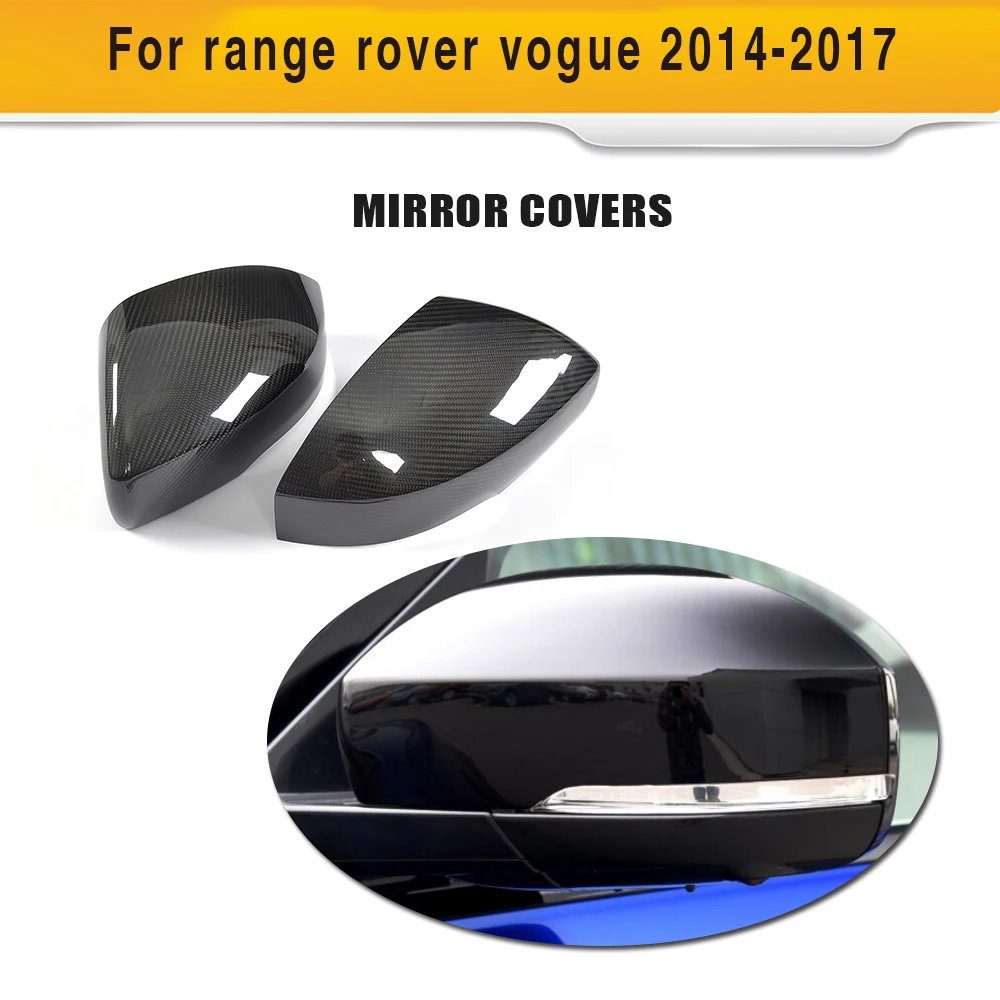 

DRY Carbon Fiber Add On Car Rear View Mirror Cover Cap Shell For Range Rover Vouge SUV 4 Door SE 2014-2017