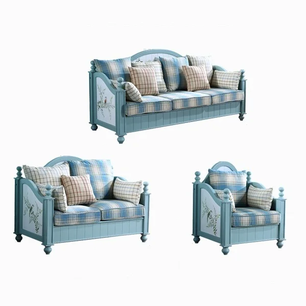 Home Furniture Wooden Living Room Sofa Modern American Country Home Furniture Wooden Living Room Sofa