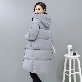 

2017 Winter Jacket Women Large Hooded Cotton Coat Thick Warm Parkas Outwear Fashion Bread Loose Style Doudoune Femme S-4XL DJ37