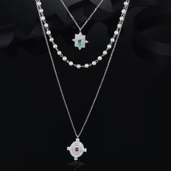 

[MeiBaPJ] Fashion Personality Shield Necklace 925 Sterling Silver Jewelry for Women Pendant Necklace