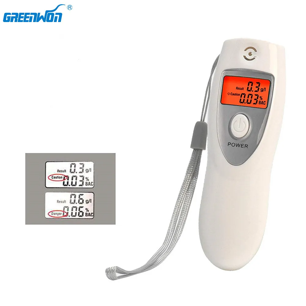 

GREENWON Digital LCD Portable Pocket Professional Police Breath Alcohol Tester Breathalyzer Analyzer Meter