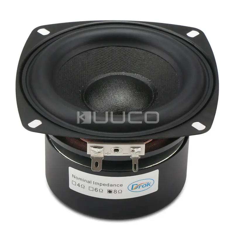 Stereo Loudspeaker 40W Woofer Audio Speaker 4-inch 8 ohms Subwoofer Bass Speaker Antimagnetic for Multimedia/PC/Home etc
