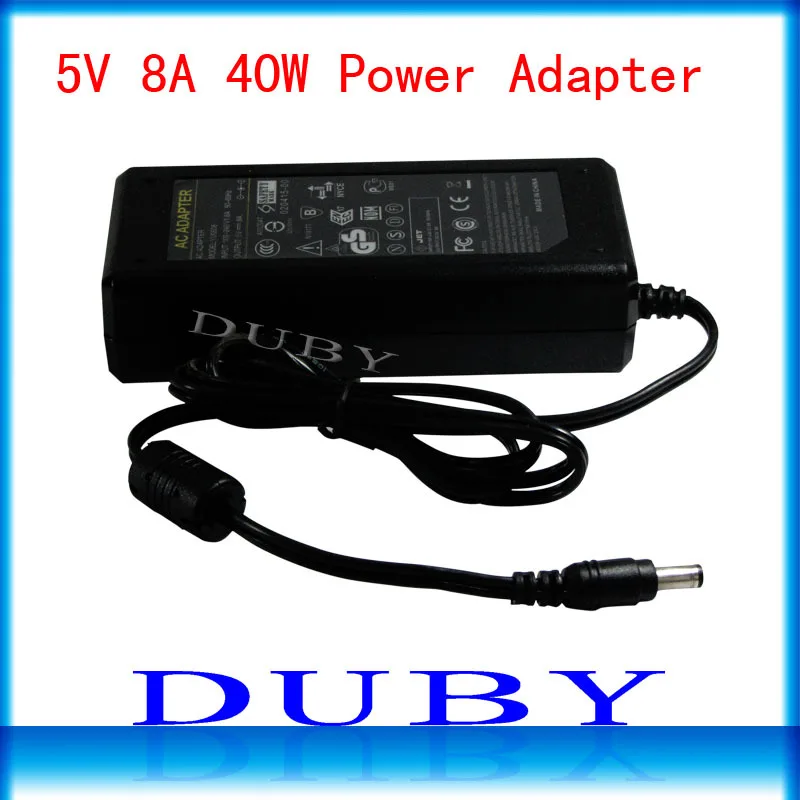 

New Universial AC/For DC 5V 8A 40W Power Supply Charger Adaptor For LED Strip Light CCTV Camera Free Shipping