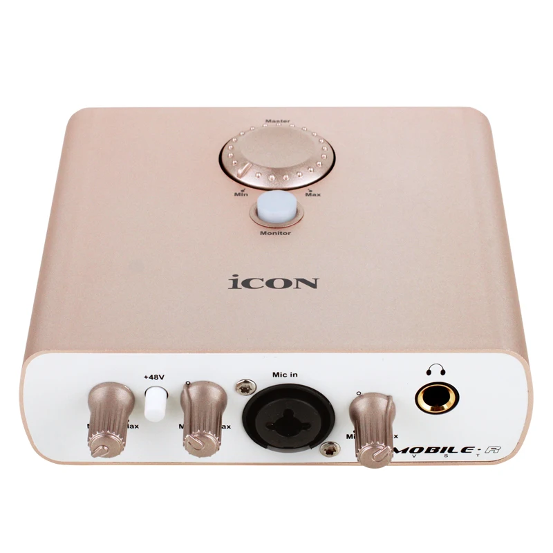 ICON mobile R VST USB звуковая карта 24 бит 96/192 кГц 1 микрофонный вход/1 гитарный вход 2 аналоговый выход для наушников компьютерная сеть пение