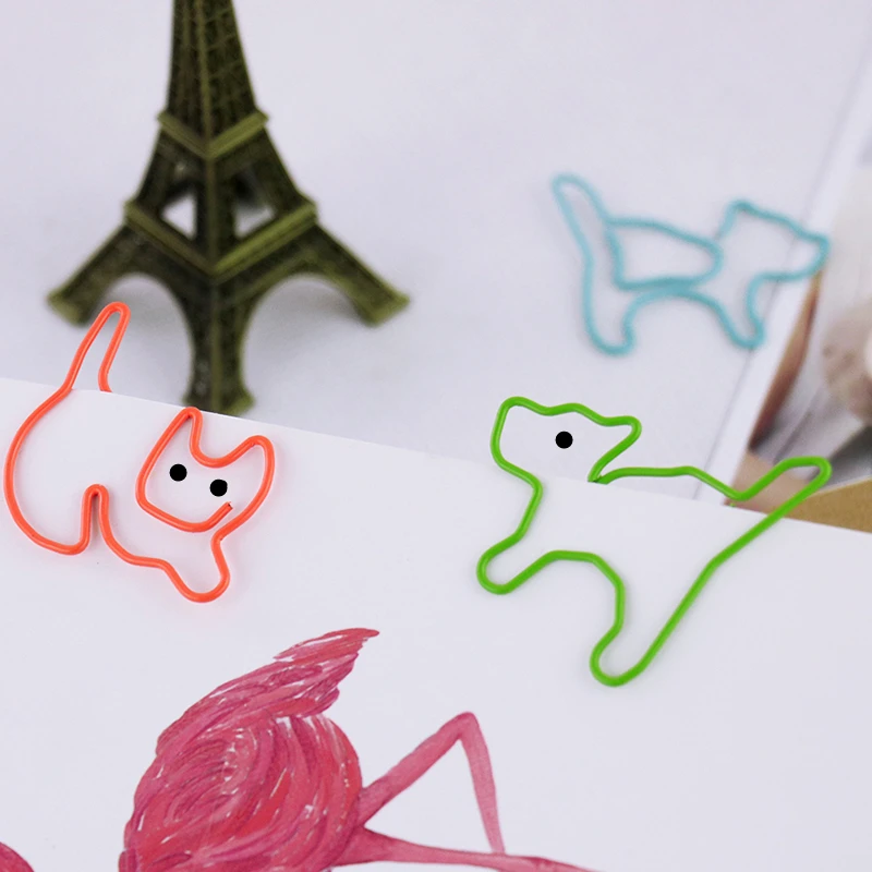9 шт./Лот зажимы для бумаги в форме кошки|shaped paper clips|paper clipsmemo clip |