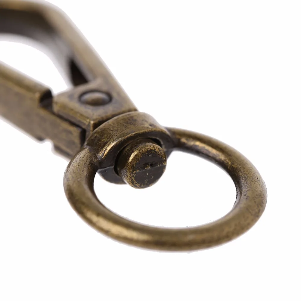 THINKTHENDO 6Pcs 48x1.6x1cm Swivel Clasp Spring Snap Hook Key Ring Chain Bag Hardware Accessories 7 Color