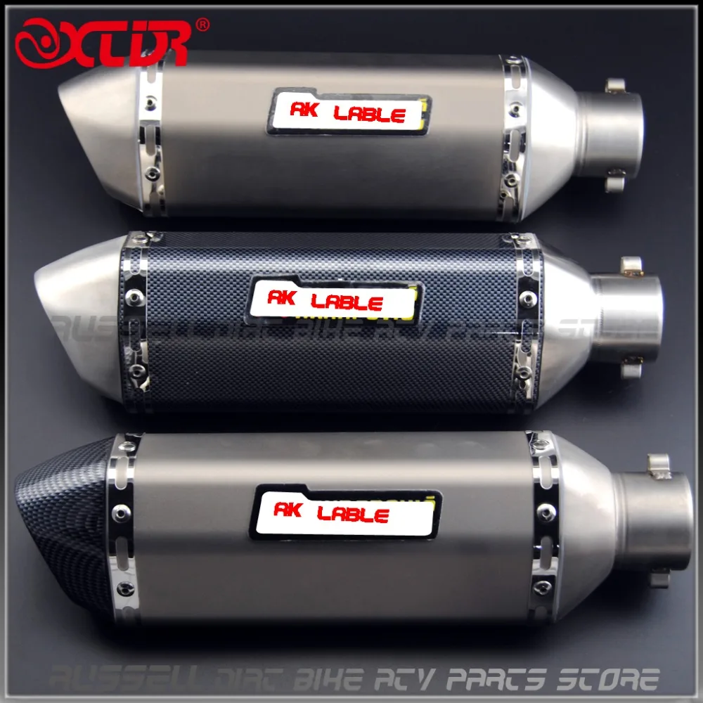 ФОТО Unique 38mm 51mm Motorcycle Carbon Fiber Exhaust Muffler Pipe DB killer Moveable CB 400 600 CBR1000 ZX6R YZF YZR NINJA Z750 800