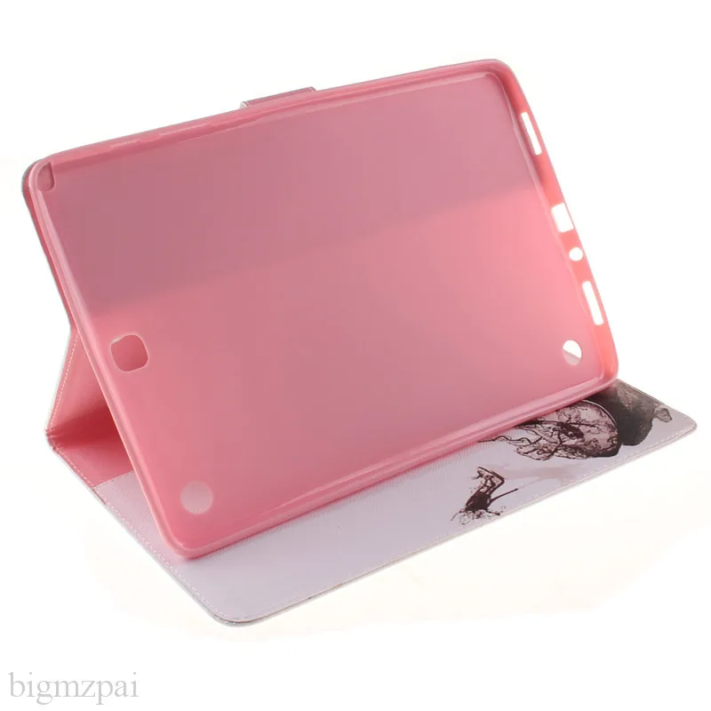 Fashion 2 Sides Painted Leather Case For Samsung Galaxy Tab A 9.7 T550 T551 T555 Tablet Cover 9.7 Inch Stand Wallet Flip Case  (68)