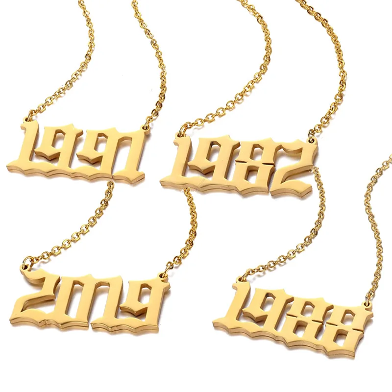 custom year necklace