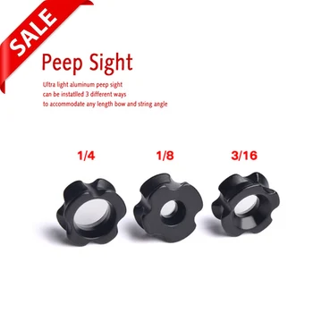 

2X 3/16" 1/4'' 1/8" Hunting Archery Aluminum Peep Sight black Peed site High quality Compound Bow Accessories Oudoor Sport