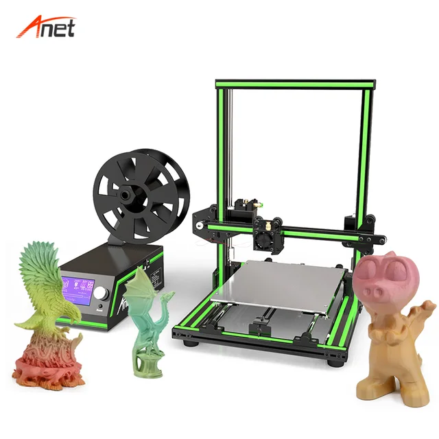 Cheap Anet E10 Impresora 3d 8GB SD Card for Gift Aluminum Frame Digital Printer Aluminum Heating Bed House 3d Printer Single Color