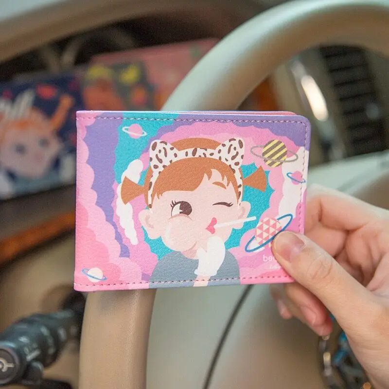 Милый ангел Солнечный медведь банан мультфильм девочка сумки для карт ID