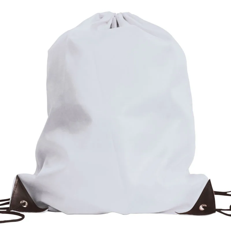 [Wanben] 10 шт./лот, логотип на заказ,, 210D, Полиэфирная Сумка в комплекте, карманная сумка на шнурке, рекламный рюкзак на шнурке, сумка - Цвет: Белый