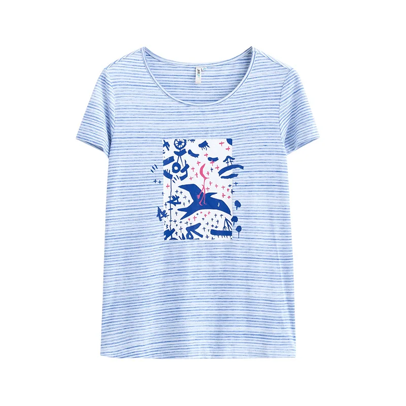 Женская футболка с коротким рукавом INMAN эластичная хлопковая рукавом|t-shirt women|short