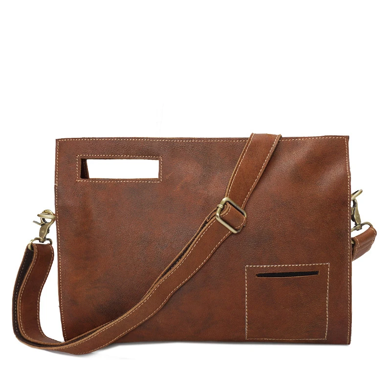 

Men's Retro Style Genuine Cowhide Leather Clutch Bag Casual Handbag Crossbody Shoulder Sling Bag For Man Male YD09020