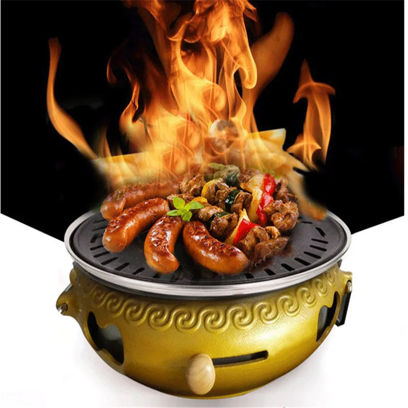 

Non - Stick Smoke - Free Commercial Charcoal Barbecue Pits(on the exhaust fume oven)For More Than 5 People
