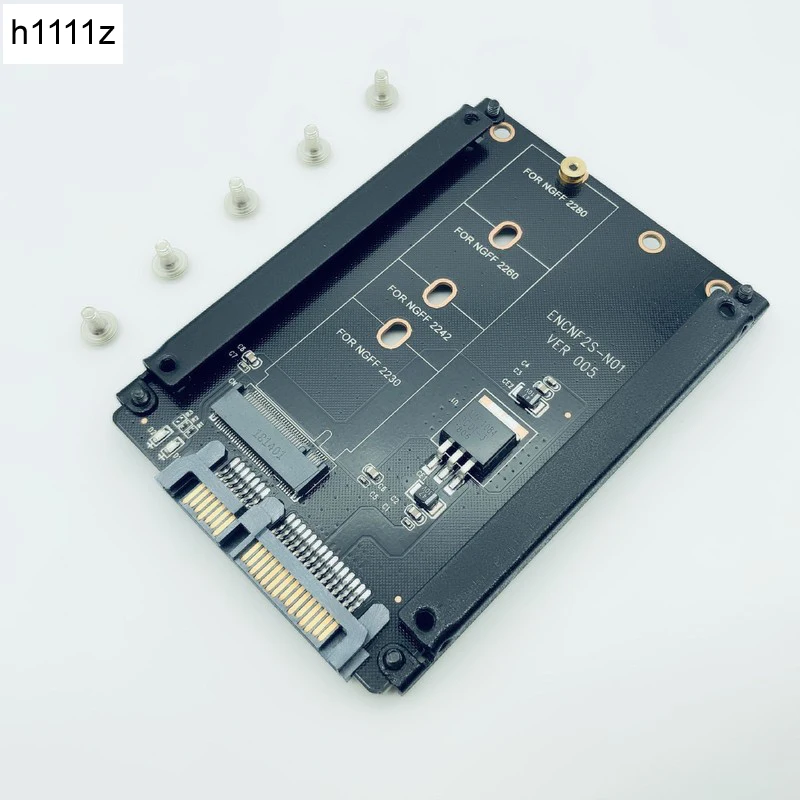 

H1111Z Add On Card M.2 to SATA M2 to SATA Adapter M2/M.2 SATA Adapter M.2 NGFF B+M Key Metal Case for 2230 2242 2260 2280 M2 SSD