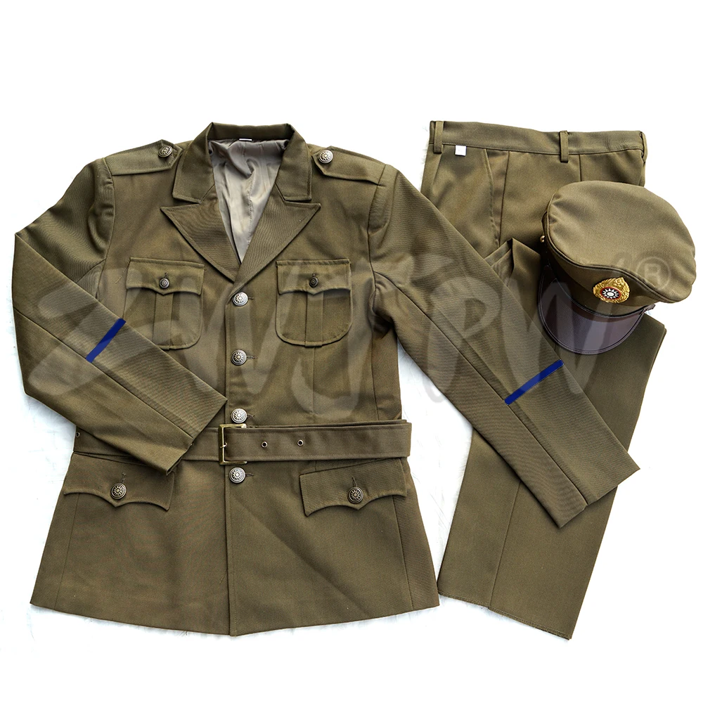 WW2 Китай KMT Lieutenant американский стиль Униформа костюм Темный желтый