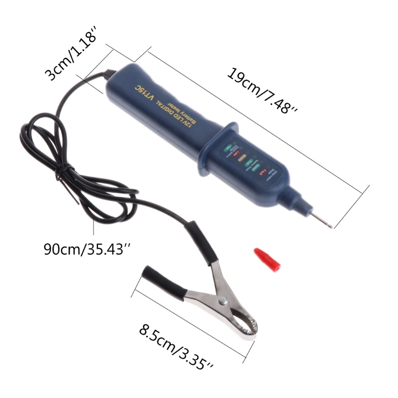 

12V Digital Battery Auto Alternator Tester with 6 LED For Car Motorcycle Truck