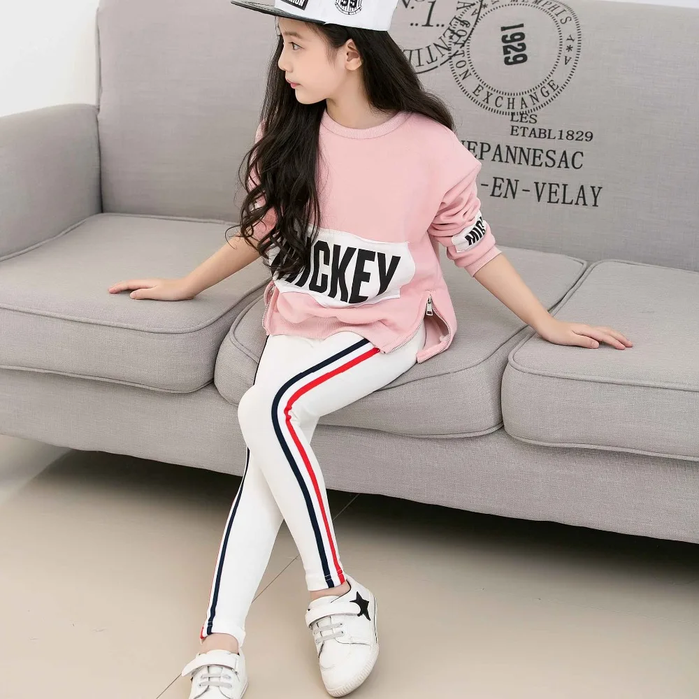 

Kids Girl Pants New Fashion Sports Leggings for Girls Solid Color Pencil Pants Kids Leggings Pants Kids Sport Trousers Outwear