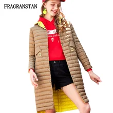 Женский осень-зима держать теплая куртка-пуховик Для женщин высокое качество Повседневное свободные карманы элегантный дизайн сладкий свет Vestidos jq64