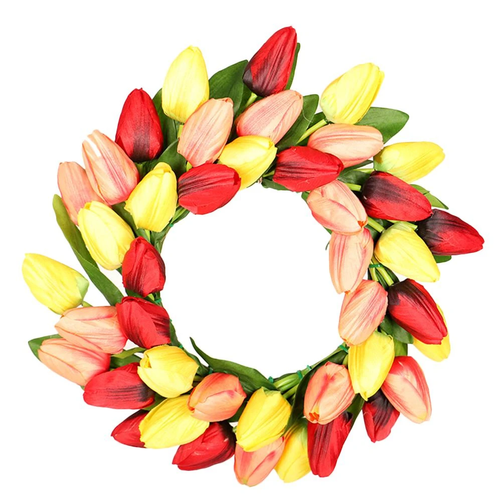 Tulipán Rosa corona de puerta corona para mexicano carnavales fiesta de  Navidad para la decoración del hogar, venta al por mayor|Guirnaldas y  coronas de flores| - AliExpress