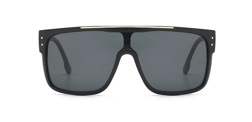 Поляризационные солнцезащитные очки с большой оправой и одной линзой для мужчин и женщин, модные очки UV400 в винтажном стиле, 46146