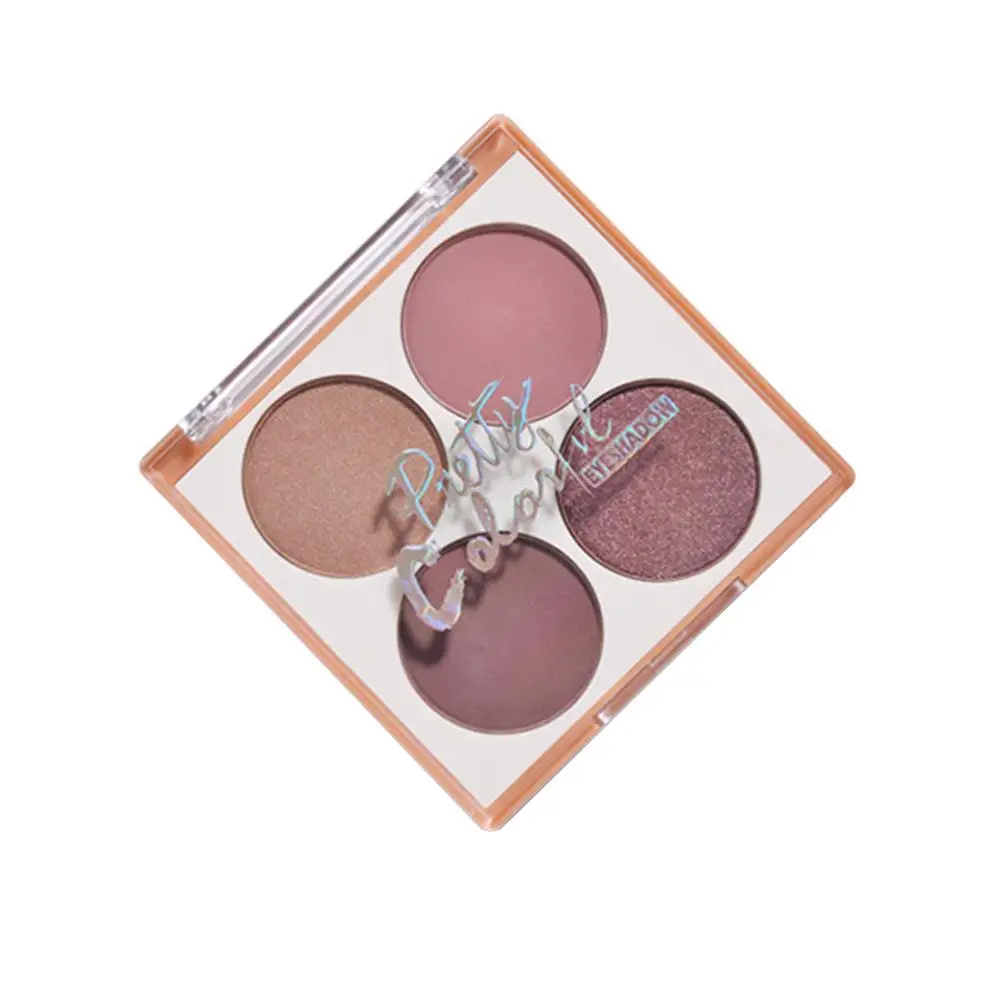 Pink 4 Color Eyeshadow Palette Makeup Shimmer Matte Easy ...
