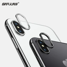 

Binful Rear Camera Guard Circle Metal Protector Case Cover Ring Bumper for Apple iphone X Lens Protection Ring 5 Colors Optional