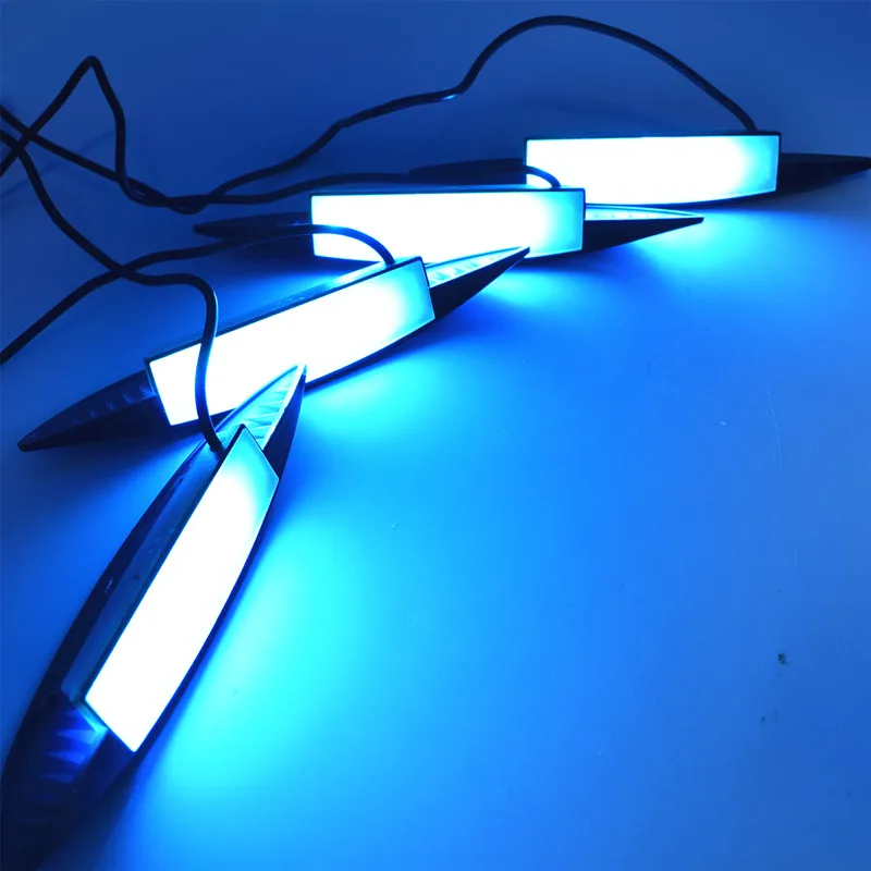 4PCS 8W Car Wheel Lights Tire Light Eyebrow Shape Decorative Lights Lamp Kit RGB Car Wheel Eyebrow Lamp With RF Remote.16