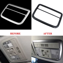 ABS углеродного волокна внутренняя передняя лампа для чтения покрытие стикер для отделки интерьера аксессуар для Honda Civic