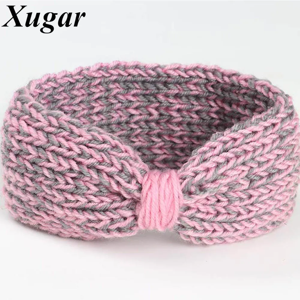 Winter Turban Woolen Headband For Kids Handmade Knitted Warm Headwraps