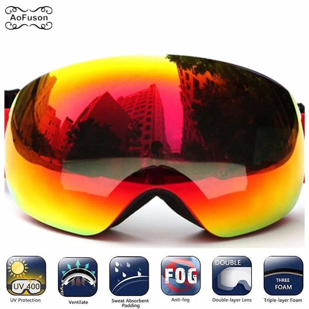Buy Big Vision Ski Goggles Sowboard Double Layers Anti fog Lens Photochromic